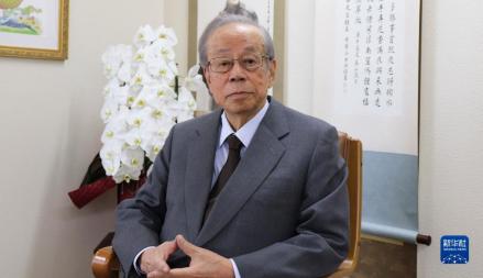 2022年11月25日，福田康夫在东京接受新华社记者专访