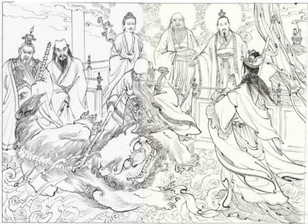 文殊降服虬首仙