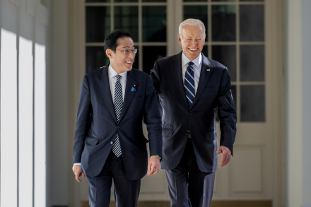 2023年1月13日，拜登在白宫会见访美的岸田首相