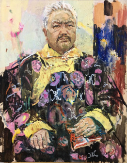 张淳大宝《大汗的后人》100x80cm 布面油画 2019年